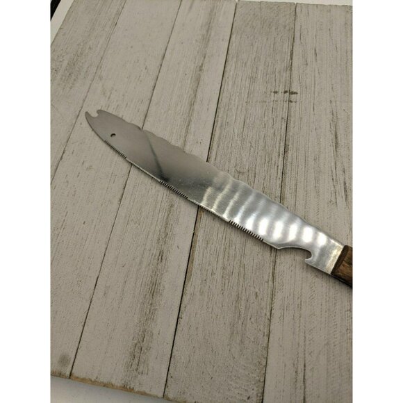 Vegetable Utility All Purpose Carving Slicing Knife Serrated 2 Prongs Japan 12" - Picture 3 of 7